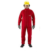 Lab Jacket, Polyester, Zipper, Red, 3XL