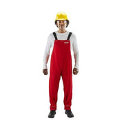 66-662 Alphatec Breathable Red Poly Bibbed Overall, Polyester, 31 in Inseam, Red, 2XL