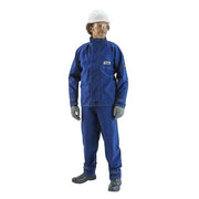 Lab Jacket, Nomex(R), Hook-and-Loop, Zipper, Blue, S
