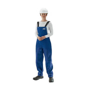 Alphatec Breathable Blue Bibbed Poly Overall, Nomex, 70 in Inseam, Blue, 4XL