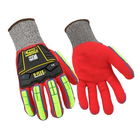 Coated Gloves, Cut Level A6 ,Double Dipped ,Nitrile ,Sandy ,3XL 1 PR