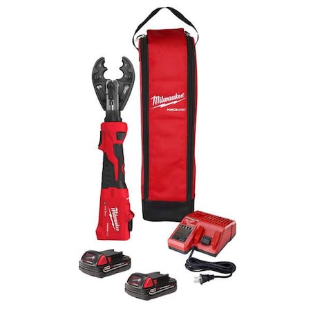 M18 FORCE LOGIC 6 Ton Linear Utility Crimper Kit with D3 Grooves and Fixed BG Die Jaw
