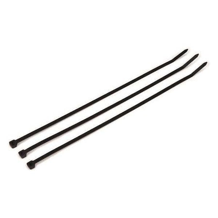 Cable Tie, 11 in L, 3 in Max Bundle Dia., Black, Nylon 6/6, 50 lb Strength, 1000 PK