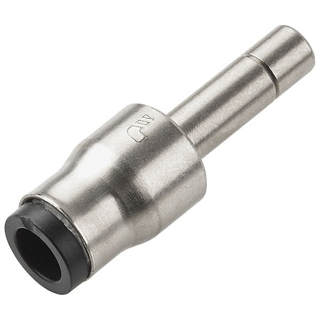 Push-to-Connect Fitting, Brass, Silver