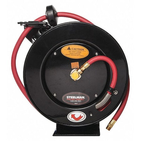 Steelman 3/8" x 35 ft. Air Hose Reel, Max 300 psi, w/Hose