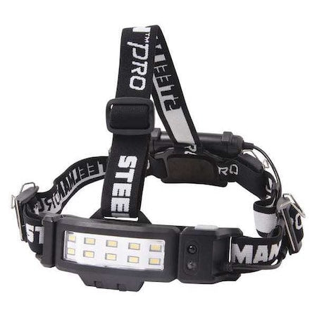 Slim Profile LED Headlamp with Rear Flasher and 3 AA Batteries