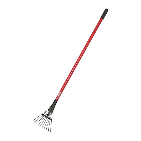 8 in Shrub Rake, 10 Tines, 59-1/2 in L Fiberglass Handle
