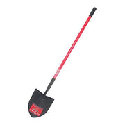 Round Point Shovel, 14 ga. Steel Blade, 60 in L Fiberglass Handle
