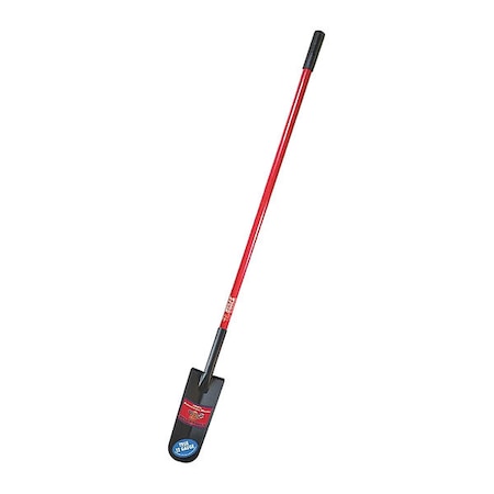 Drain Spade Shovel, 12 ga. Steel Blade, Fiberglass Handle
