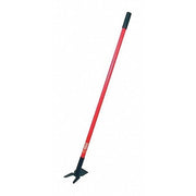 Weeding Hoe,Two Prong,Long Fiberglass Handle