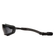 Isotope, Safety Glasses, Anti-Fog & Anti-Scratch, Gray Lens, Black Frame