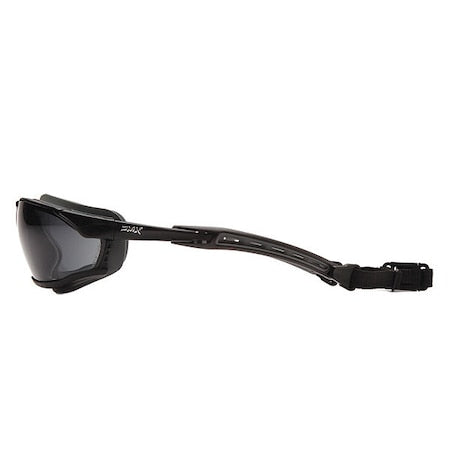 Isotope, Safety Glasses, Anti-Fog & Anti-Scratch, Gray Lens, Black Frame