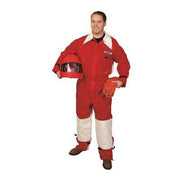 Blast Suit,XL, Nylon and Cotton; Canvas, 34" Inseam, Red and Cream, Xl