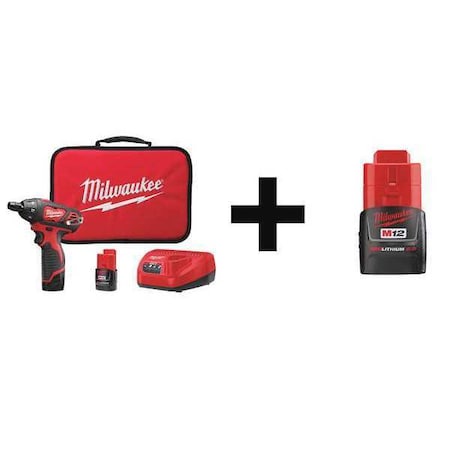 M12 1/4" Hex Screwdriver Kit + M12 CP2.0 Battery