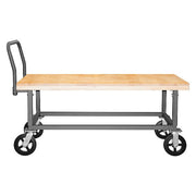 Adjustable height platform truck, with maple top, 60 x 24
