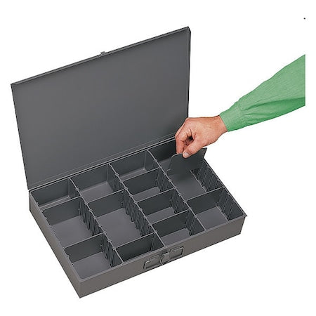 Large Compartment Box For Small Parts Strg, Ajdstbl Drwr, 18X12X3,8Lbs