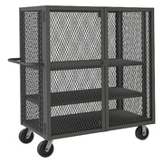 Security Mesh Truck W/6"x2" Phenolic Ca, 2000 lb Capacity, 32" W x 54-1/2" L x 56-7/16" H