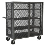 Security Mesh Truck W/6"x2" Phenolic Ca, 2000 lb Capacity, 26" W x 54-1/2" L x 56-7/16" H
