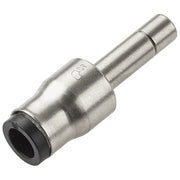 Push-to-Connect Fitting, Brass, Silver