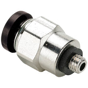 Push-to-Connect Fitting, Brass, Silver