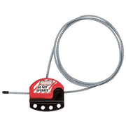 Adjstble Cble Lckout,15 ft. L,4 Lcks Max
