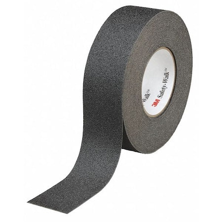 Anti-Slip Tape Mineral Coated; Substrate: Plastic Film 60 Grit Size, Black, 1" W x 60 ft. L