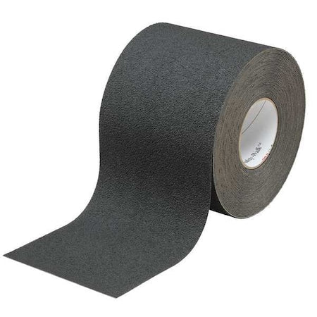 Anti-Slip Tape Synthetic Rubber/Plastic Film Proprietary Grit Size, Black, 6" W x 60 ft. L