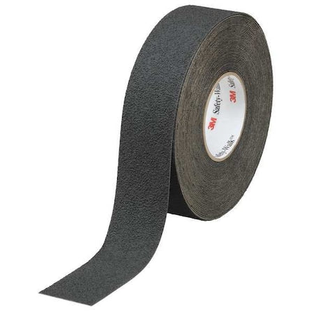 Anti-Slip Tape Synthetic Rubber/Plastic Film Proprietary Grit Size, Black, 2" W x 60 ft. L