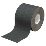 Anti-Slip Tape Synthetic Rubber/Plastic Film Proprietary Grit Size, Black, 4" W x 60 ft. L