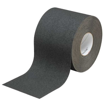 Anti-Slip Tape Synthetic Rubber/Plastic Film Proprietary Grit Size, Black, 4" W x 60 ft. L
