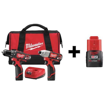 Cordless Combo Kit,12.0 V,2 Tools,3 Batteries