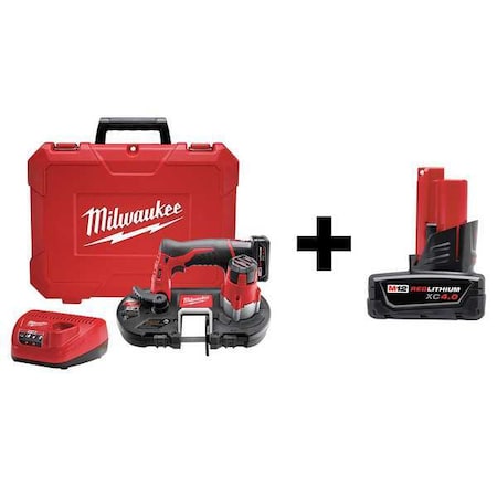 Portable Cordless Band Saw, 12 V, 27 in Blade Length, Includes Battery