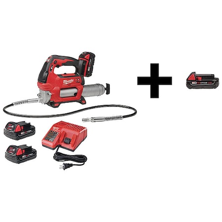 Grease Gun with Additional Battery,18V