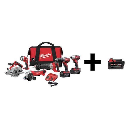 M18 Cordless 6-Tool Combo Kit + M18 XC 4.0 Battery Pack