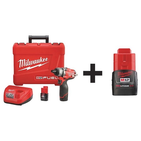 M12 FUEL 1/4" Hex 2-Speed Screwdriver Kit + M12 CP2.0 Battery