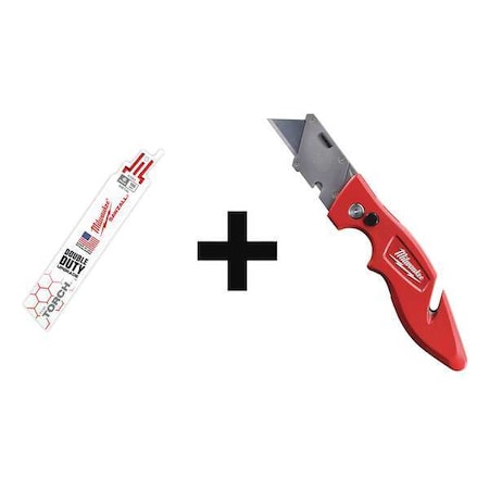6" 18 TPI The Torch SAWZALL Blades (25 Pk) + Flip Utility Knife