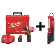 M12 FUEL 1/4" Hex 2-Speed Screwdriver Kit + M12 Stick Light