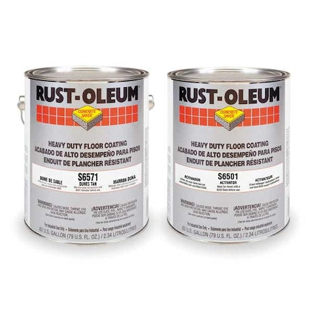 Epoxy Activator and Finish Kit, Dunes Tan, High Gloss, 1 gal, 100 sq. ft./gal., 6500 Series