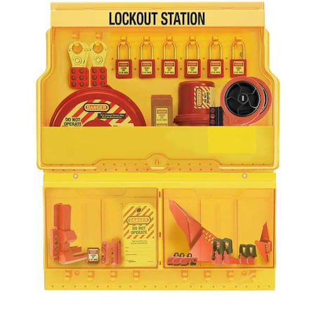 Lockout Station,Fasteners,Yellow