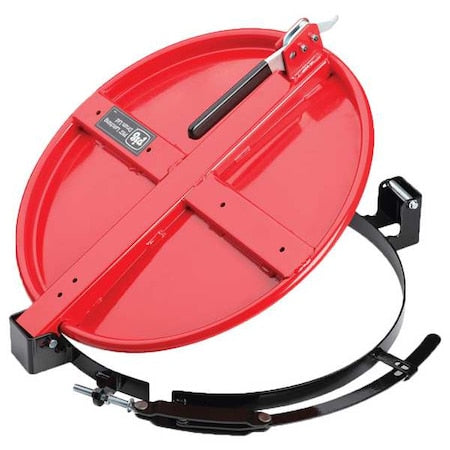 Drum Lid, Red, Steel, 20.5 in L