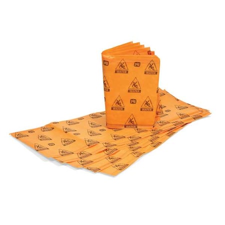 Sorbent Pad, 35 gal, 14.5 in x 39 in, Water, Orange, Polypropylene