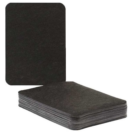 Adhesive Backed Restroom Mat, 24 in W x 17 in L, Black