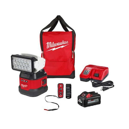 M18 Utility Remote Control Search Light Kit with Portable Base
