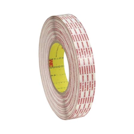 Double-Sided Film Tape, 1 in W, 60 yd L, 6.5 mil, Polypropylene Film, Double-Sided, 36 PK