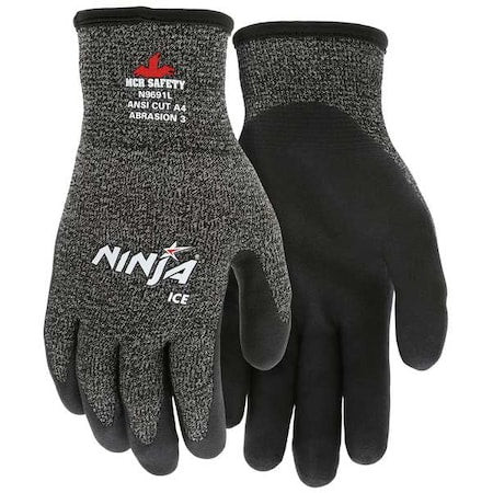 Ninja Ice Acrylic Terry Inner Lining, XL, Black, White