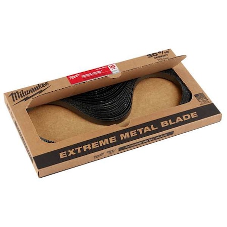 Portable Band Saw Blade, 8/10 TPI, Metal, 25 PK