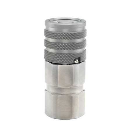 Hydraulic Quick Coupler, Steel Body, Ball Lock, 1/2"-14 Thread Size