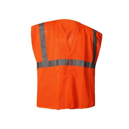 Class 2, Orange, Hook-and-Loop, Mesh, No