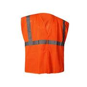 Hi-Vis Safety Vest S Class 2 U Back, ,Hook and Loop 0 Pockets, No Mic Tab, {delete}