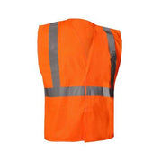 Hi-Vis Safety Vest L Class 2 U Back, ,Hook and Loop 0 Pockets, No Mic Tab, {delete}